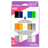 Sculpey Premo! - Arcilla Polimérica Multipack 12 Colores Accents 340 g