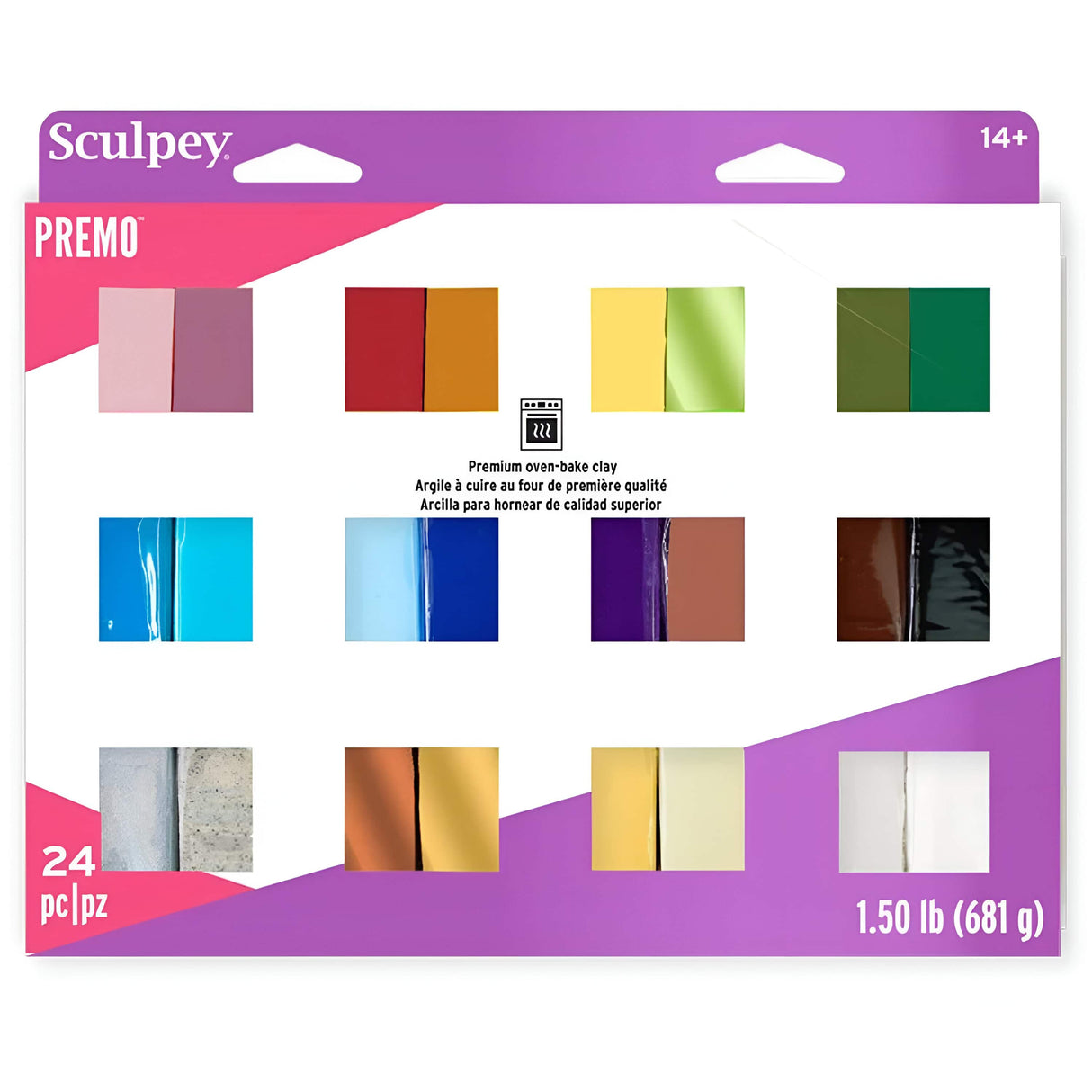 Sculpey Premo! - Arcilla Polimérica Multipack 24 Colores 681 g