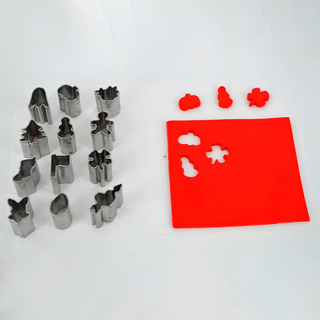 Sculpey Tools - Set 12 Herramientas Mini Cortadores de Metal Festivos