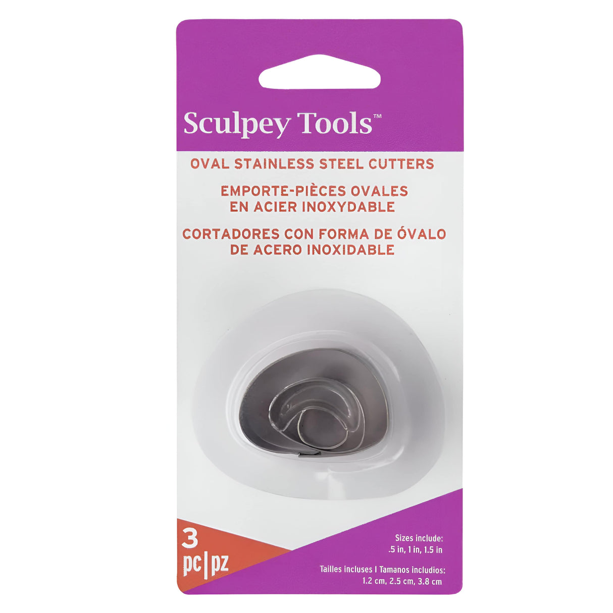 Sculpey Tools - Set 3 Herramientas Cortadores Óvalo Irregular