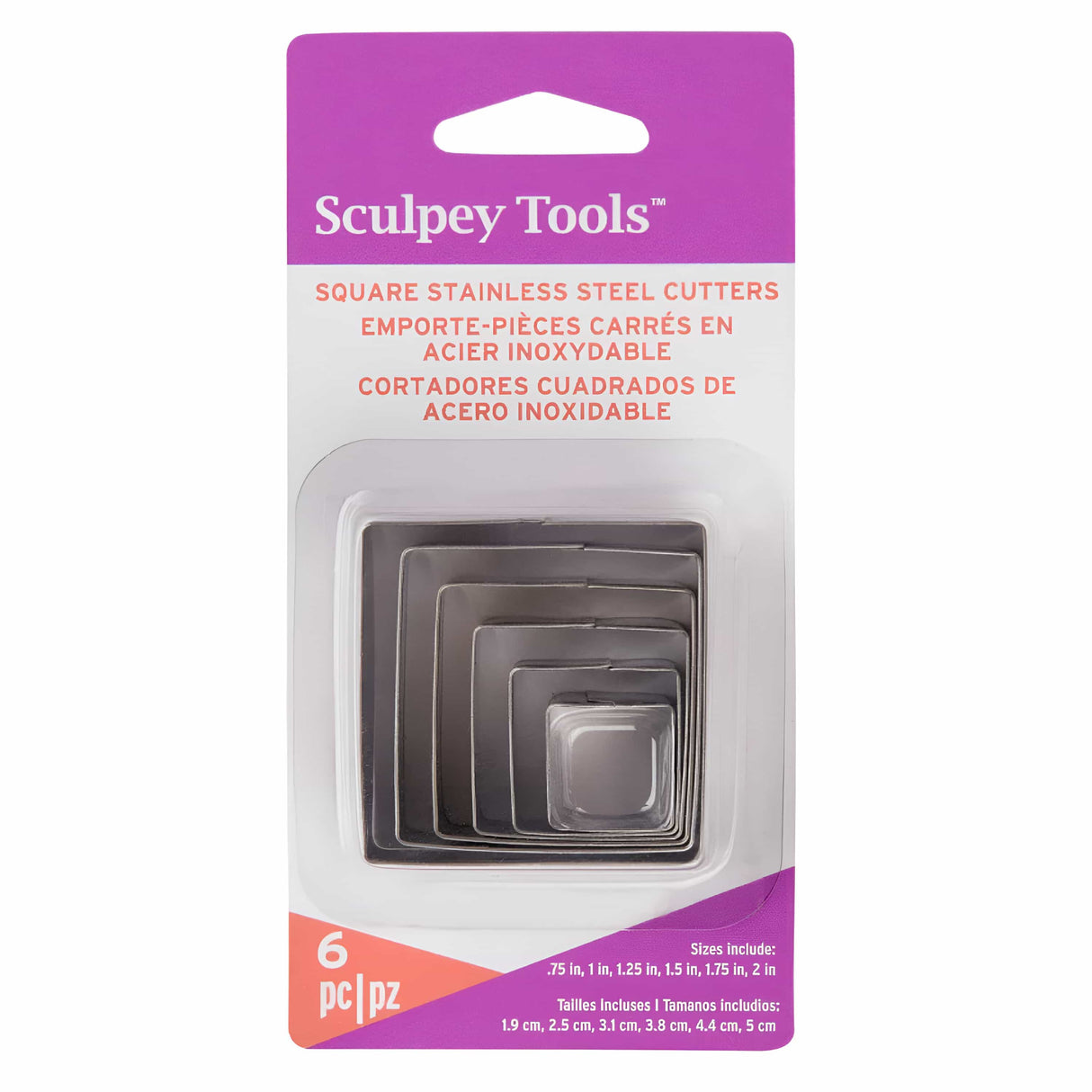 Sculpey Tools - Set 6 Herramientas Cortadores Cuadrado