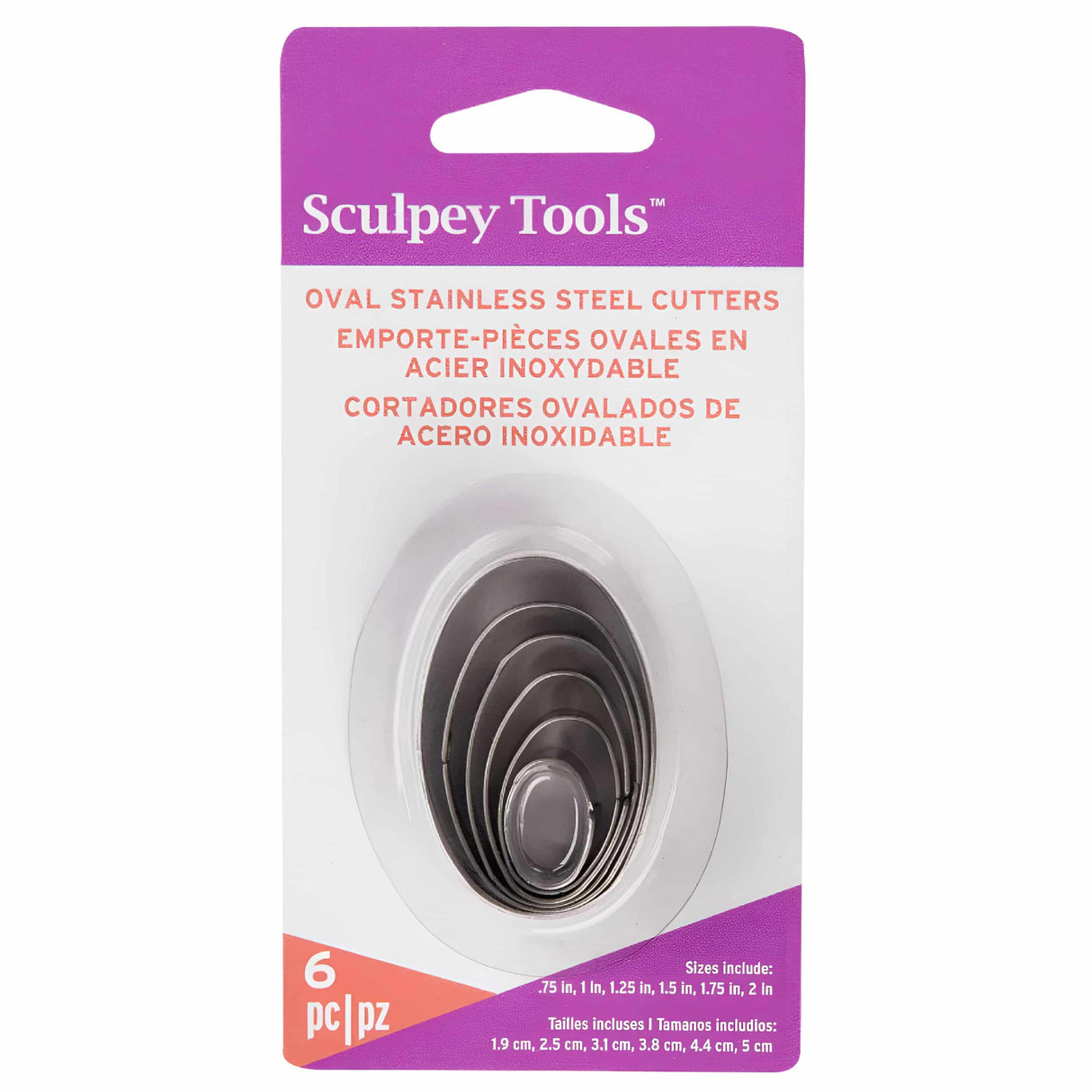 Sculpey Tools - Set 6 Herramientas Cortadores Graduados Óvalos
