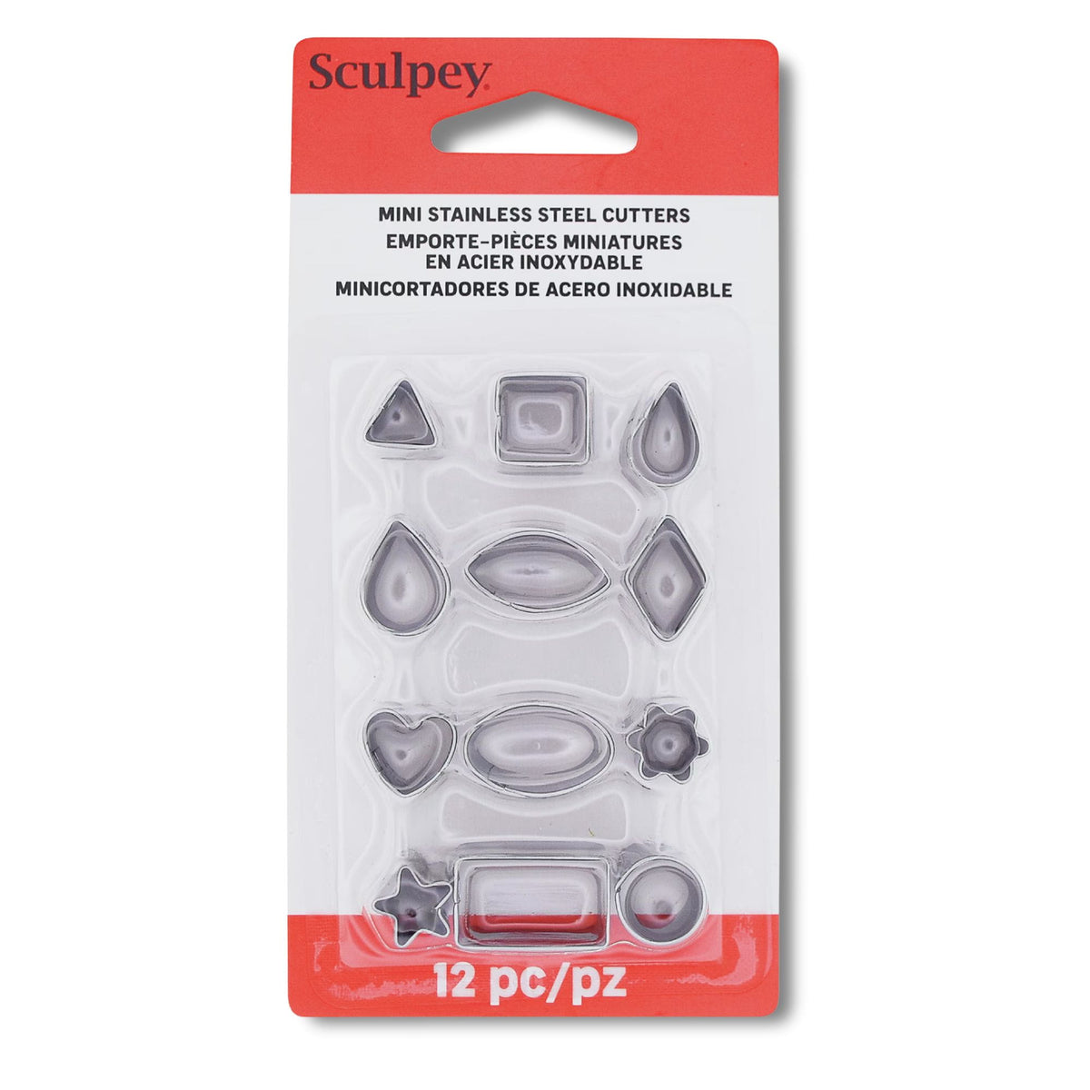 Sculpey Tools - Set 12 Herramientas Mini Cortadores de Metal Formas Geométricas