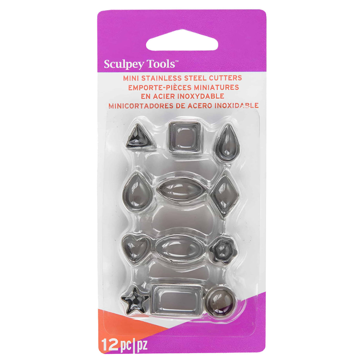 Sculpey Tools - Set 12 Herramientas Mini Cortadores de Metal Formas Geométricas