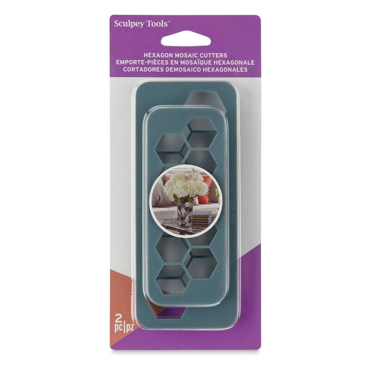 Sculpey Tools - Set 2 Cortadores de Arcilla Mosaico Hexagonal