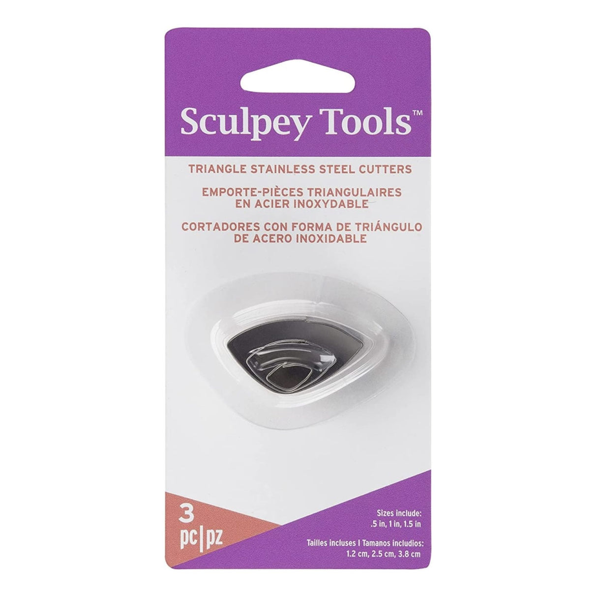 Sculpey Tools - Set 3 Cortadores de Arcilla Triángulo Irregular