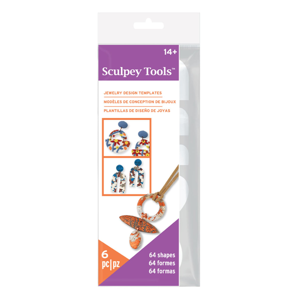 Sculpey Tools - Set 6 Plantillas de Diseño de Joyas Jewellery Design Template