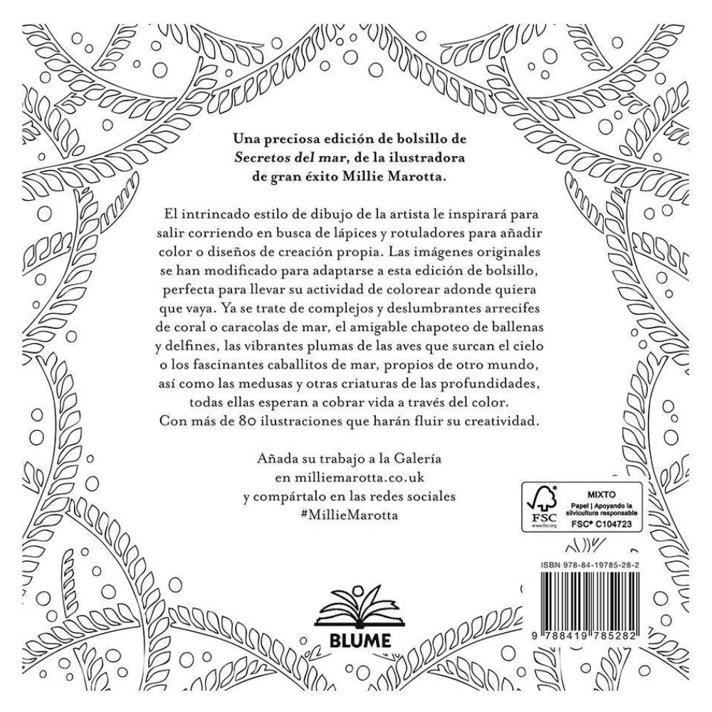 Secretos del Mar: Miniaturas para Colorear - Millie Marotta