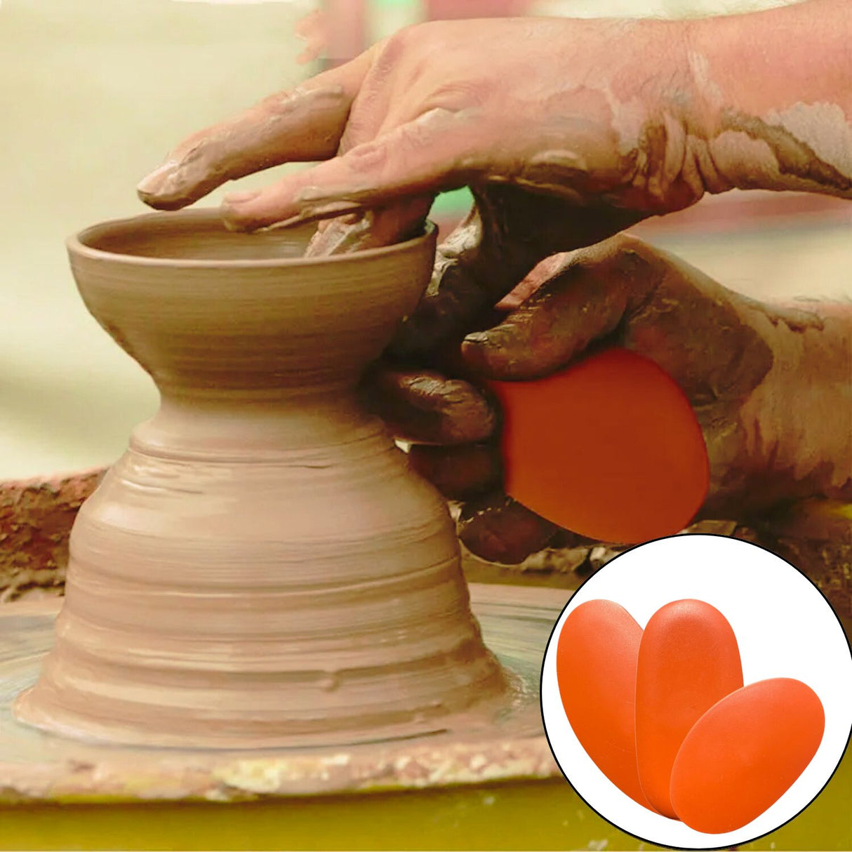 Set 3 Herramientas de Silicona (Ribs) para Modelado de Cerámica y Arcilla