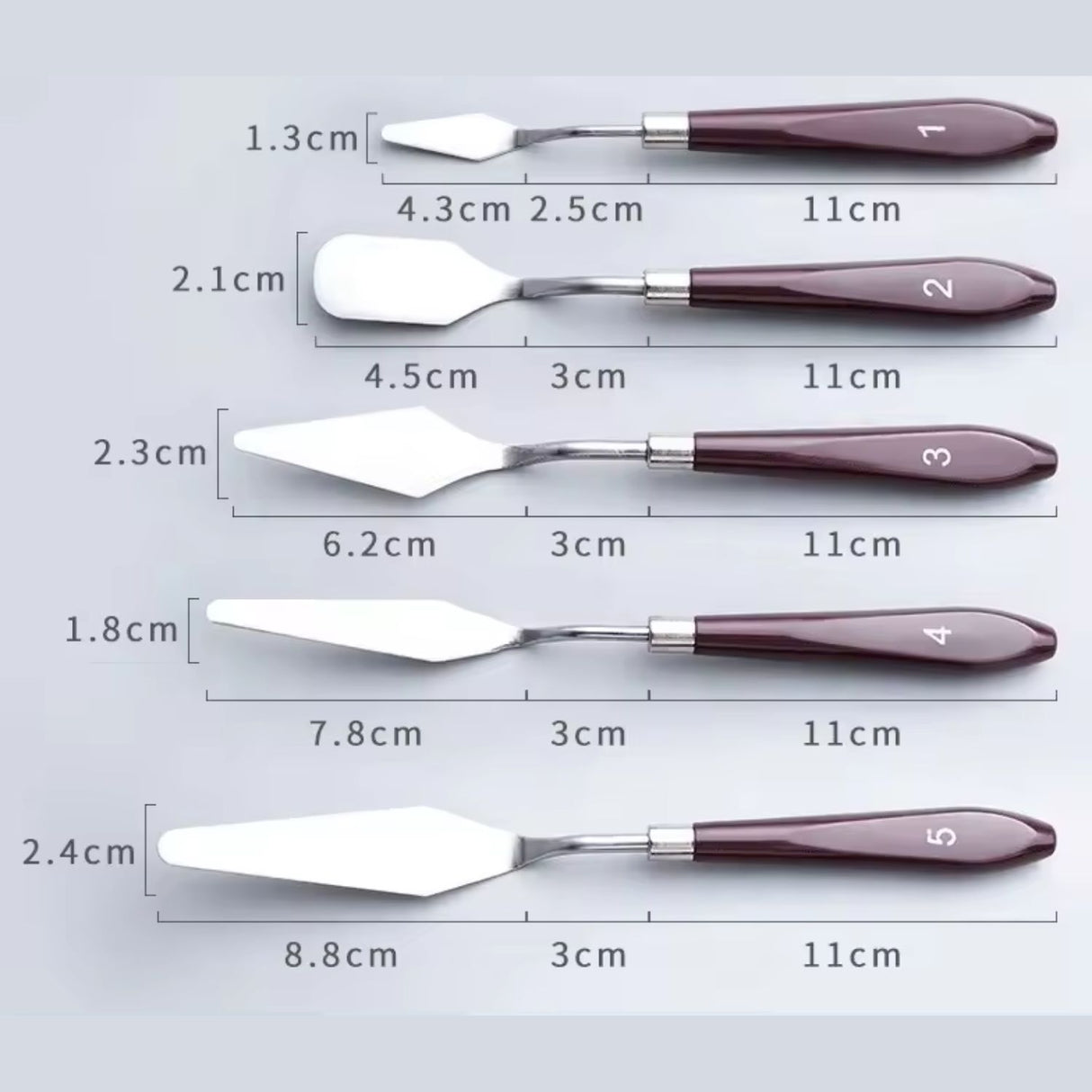 Set 5 Espátulas para Pintura