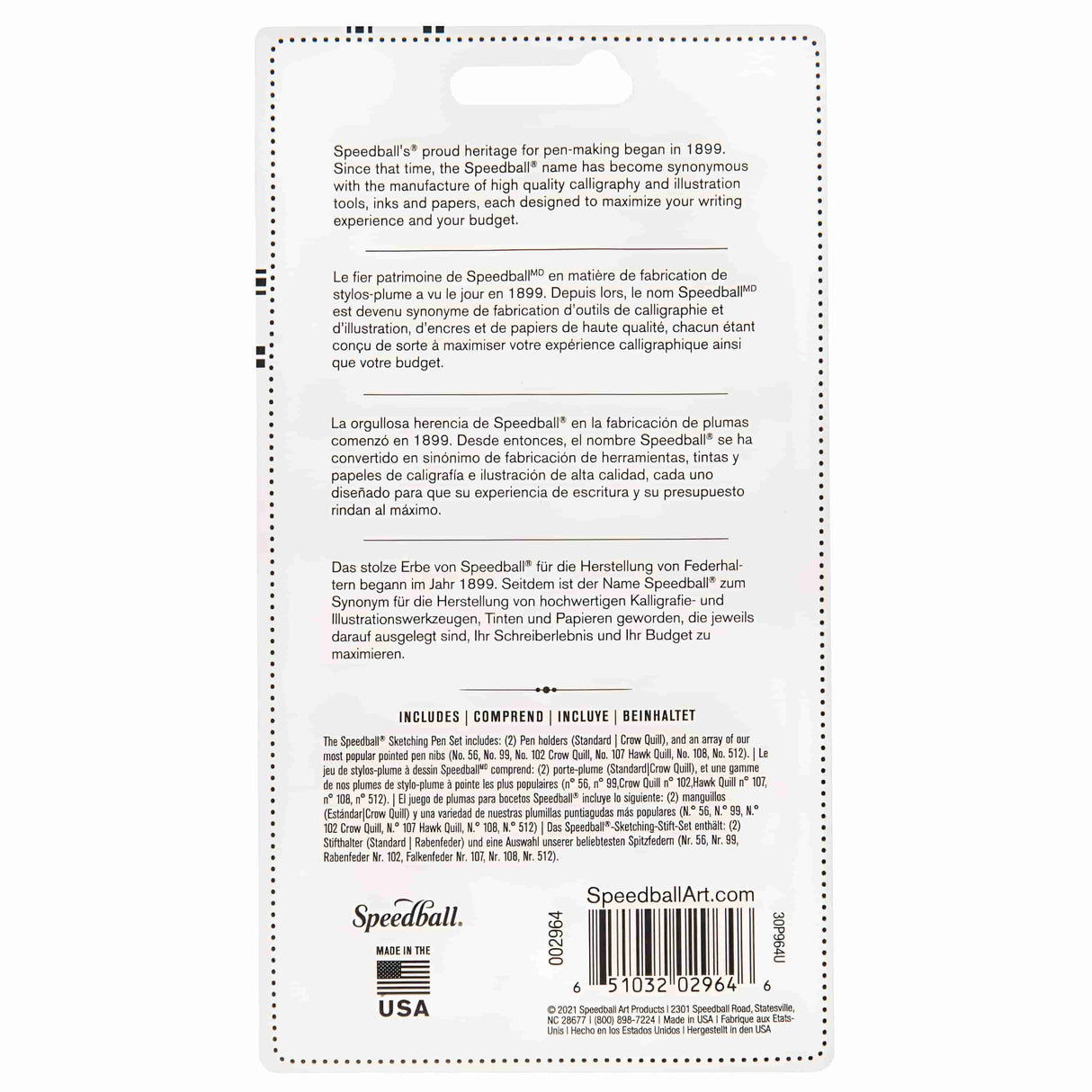 Speedball - Kit Plumillas para Dibujar Sketching