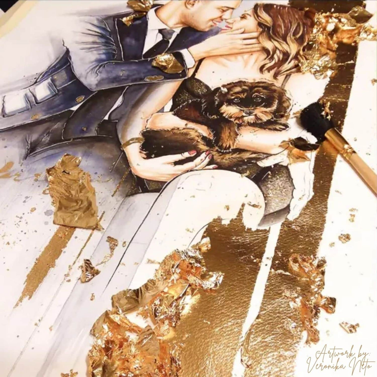 Speedball Mona Lisa - Pack 18 Láminas Pan de Oro Metal Leaf Dorado 14 x 14 cm