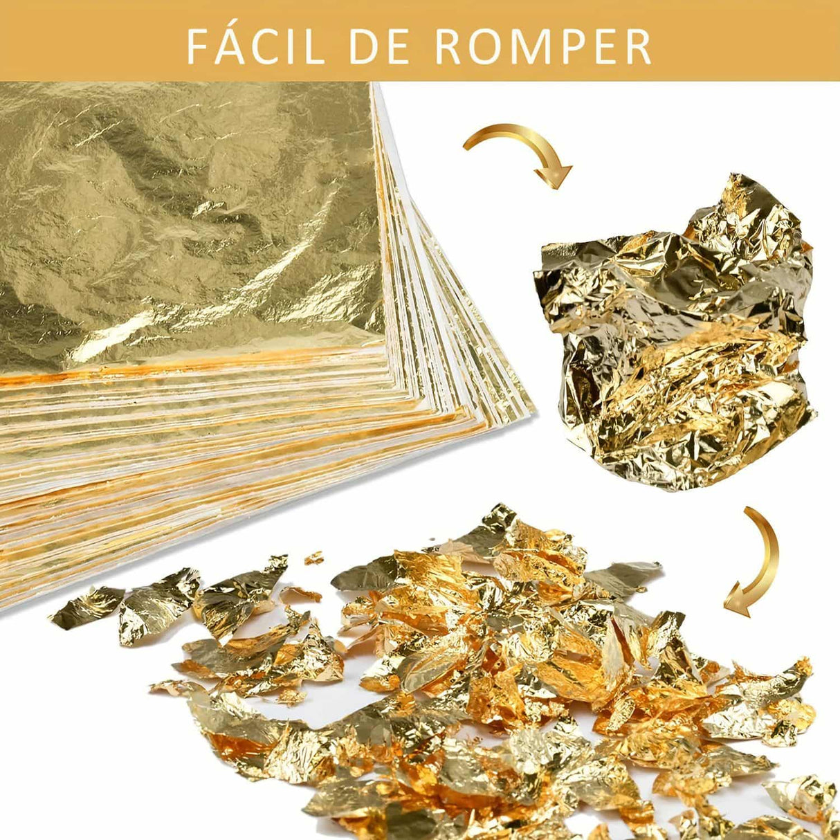 Speedball Mona Lisa - Pack 18 Láminas Pan de Oro Metal Leaf Dorado 14 x 14 cm