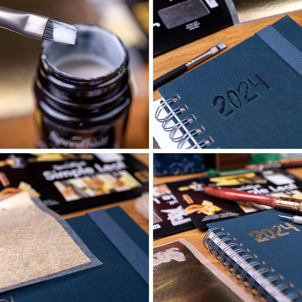 Speedball Mona Lisa - Pack 18 Láminas Pan de Oro Metal Leaf Dorado 14 x 14 cm