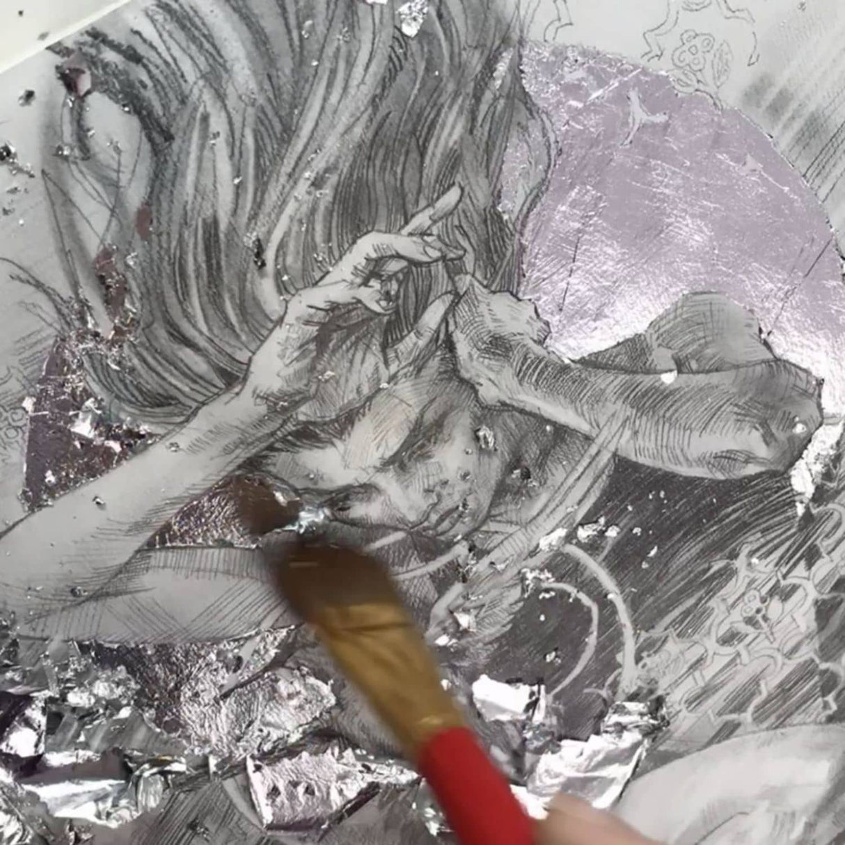 Speedball Mona Lisa - Pack 18 Láminas Pan de Oro Metal Leaf Plateado 14 x 14 cm