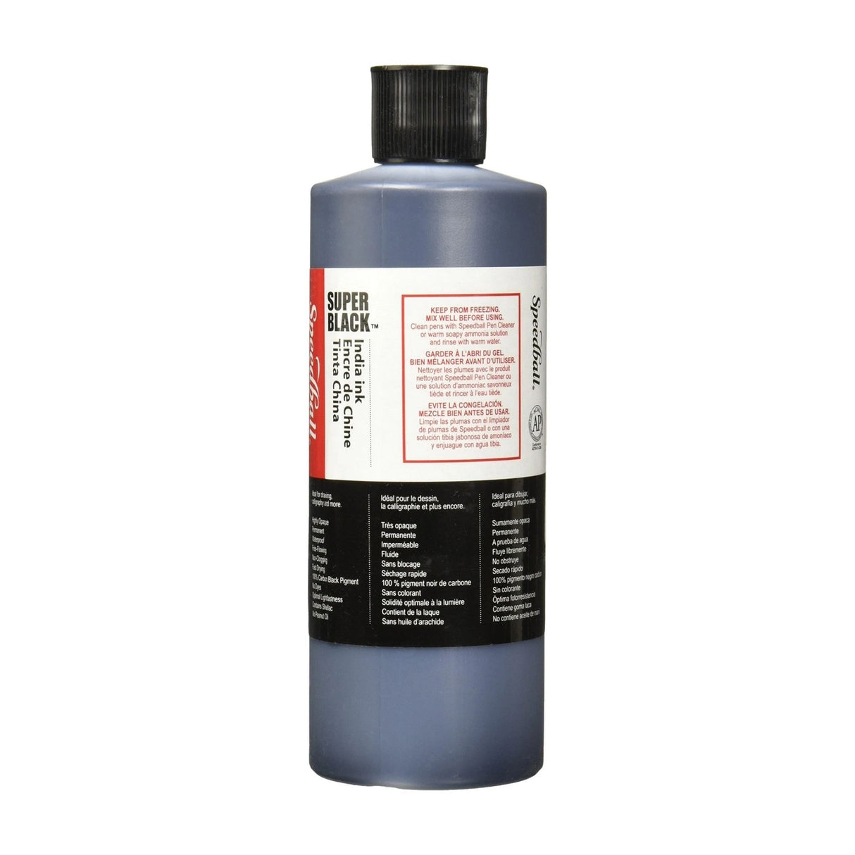 Speedball Super Black - Tinta China Botella 454 ml