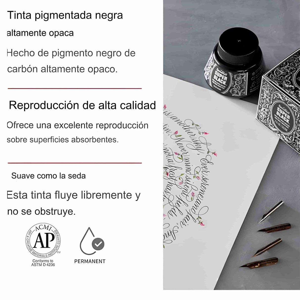 Speedball - Tinta China India Super Black 59.2 ml