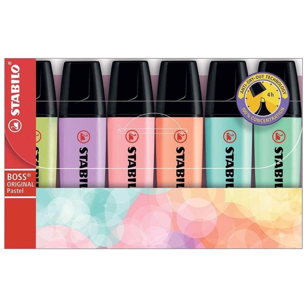 Stabilo Boss - Set 6 Destacadores Pastel