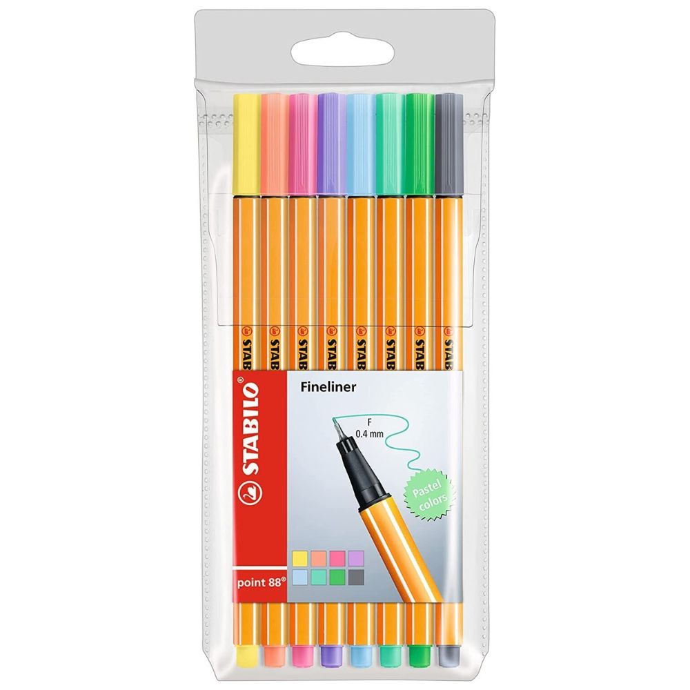 Stabilo - Set 8 Tiralíneas Point 88 Pastel