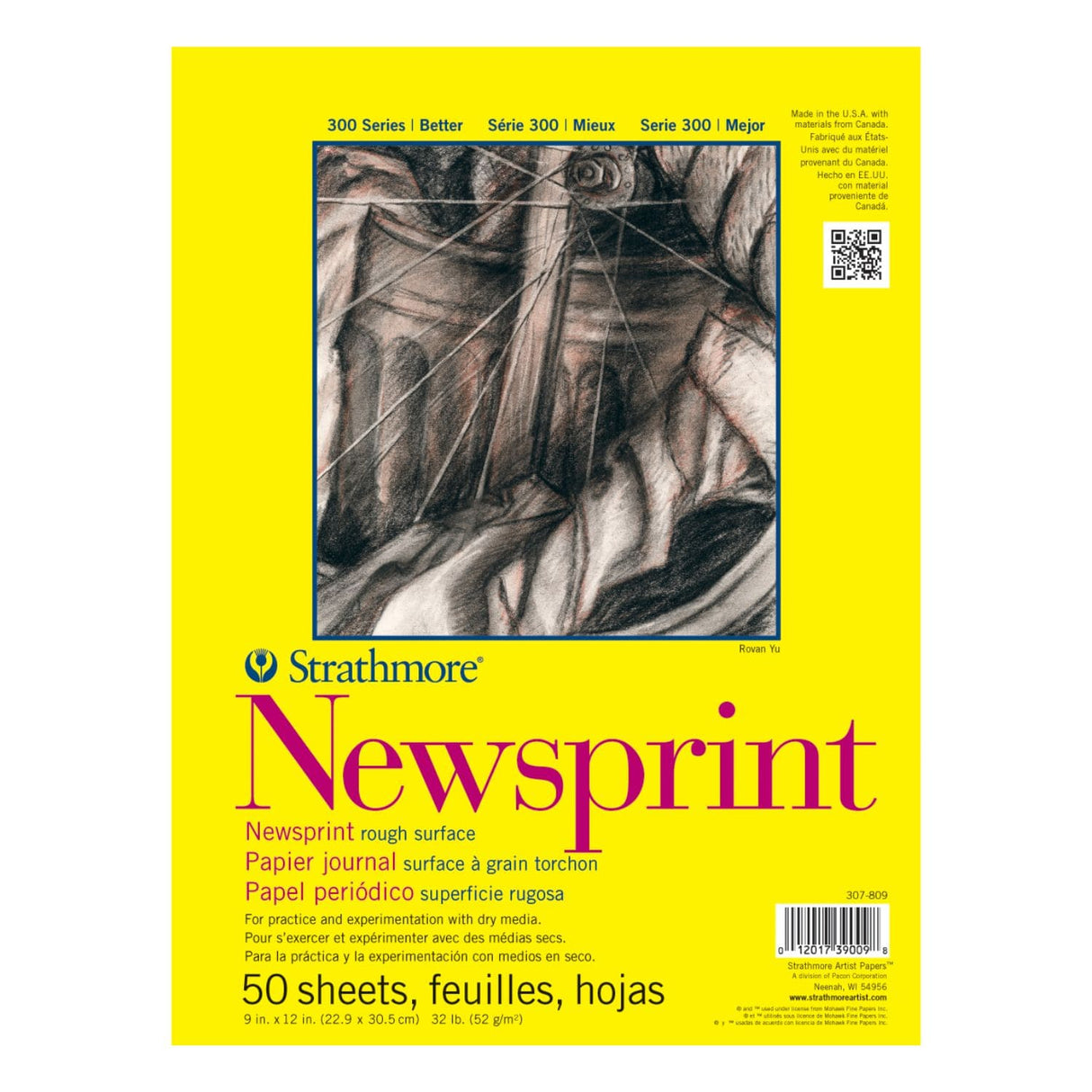 Strathmore 300 Series - Block Newsprint 52 g/m2