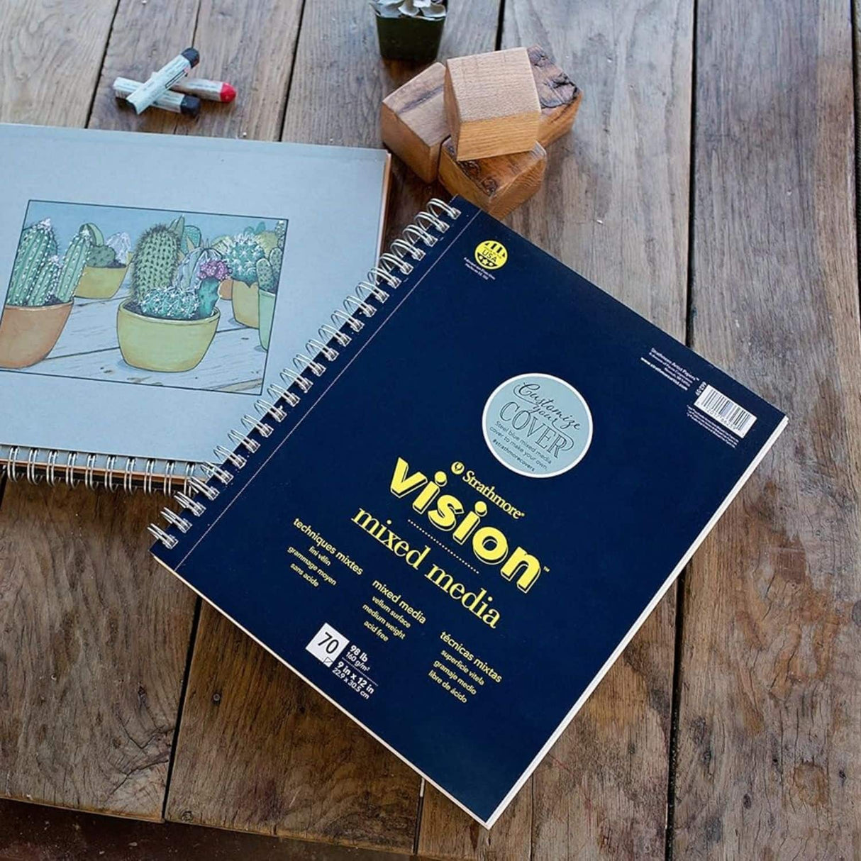 Strathmore Vision Mixed Media - Croquera 160 g/m2 70 hojas