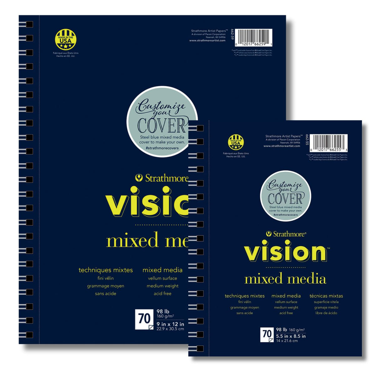 Strathmore Vision Mixed Media - Croquera 160 g/m2 70 hojas