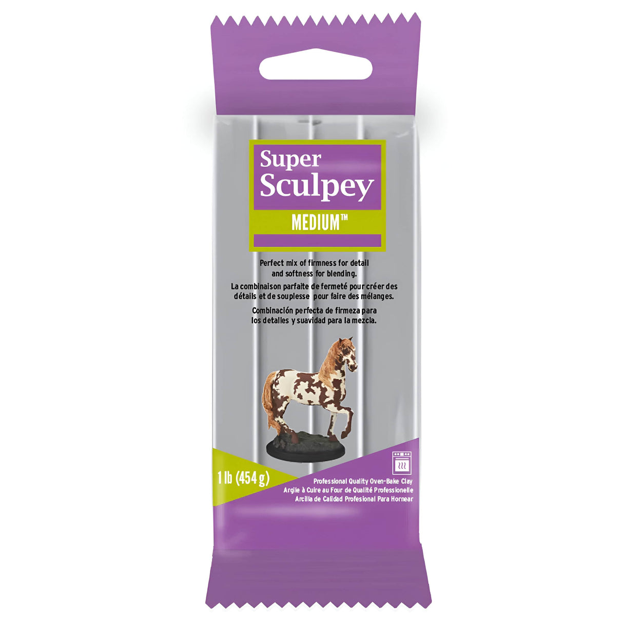 Super Sculpey - Arcilla Polimérica Medium Gris 1 lb (454 g)