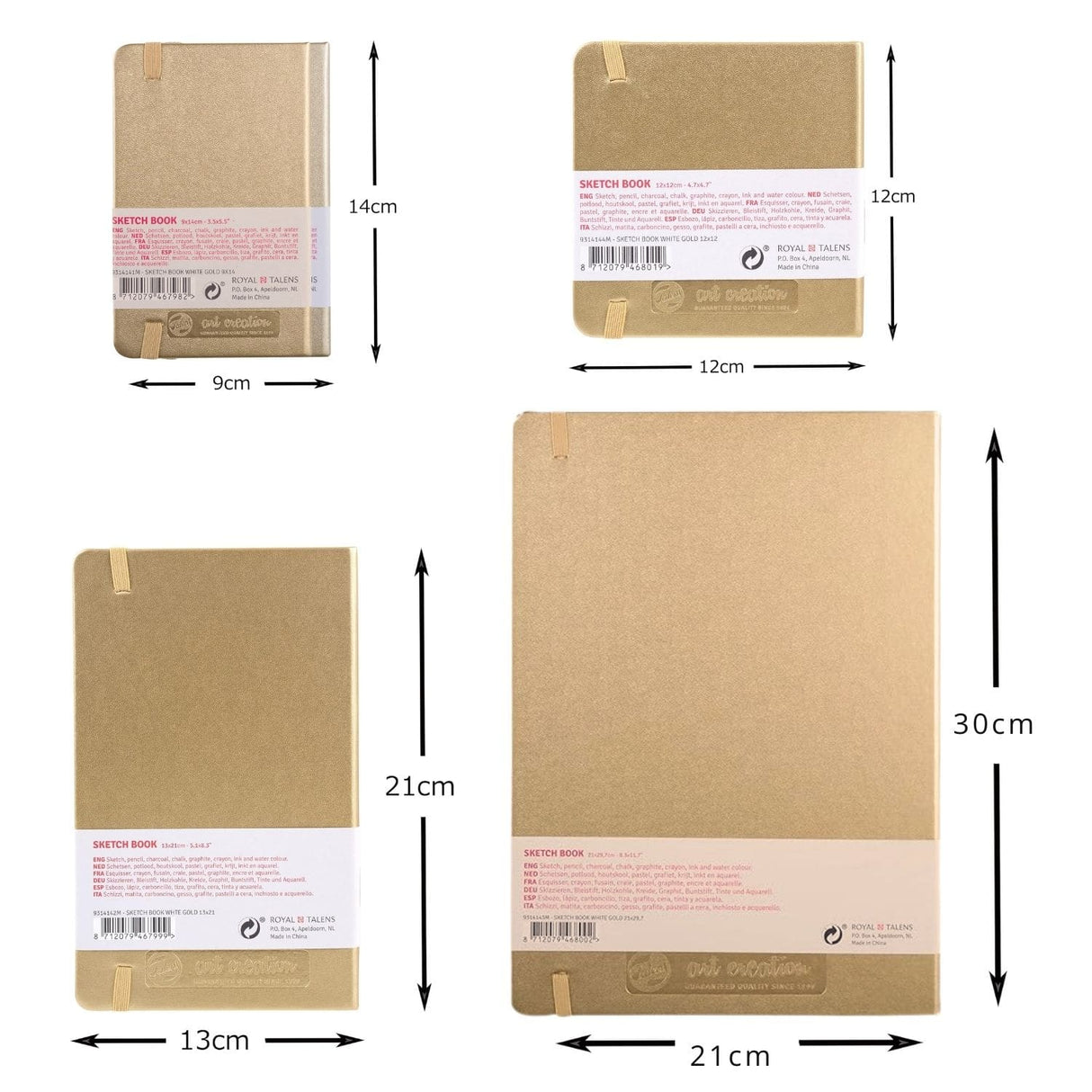 Talens Art Creation Sketch Book - Libreta 80 Hojas 140 g/m2 Dorada