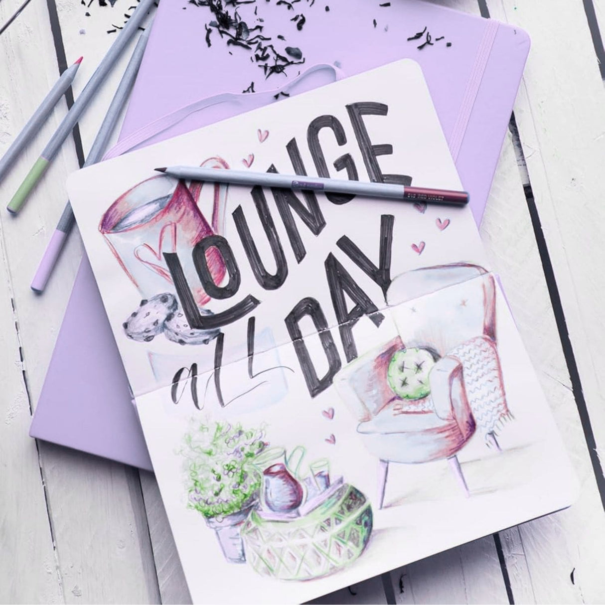 Talens Art Creation Sketch Book - Libreta 80 Hojas 140 g/m2 Pastel Violet