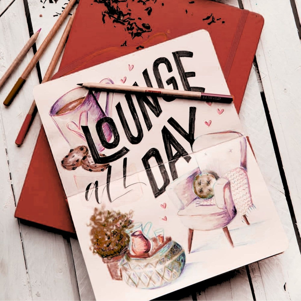 Talens Art Creation Sketch Book - Libreta 80 Hojas 140 g/m2 Red