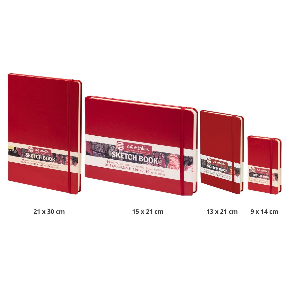 Talens Art Creation Sketch Book - Libreta 80 Hojas 140 g/m2 Red