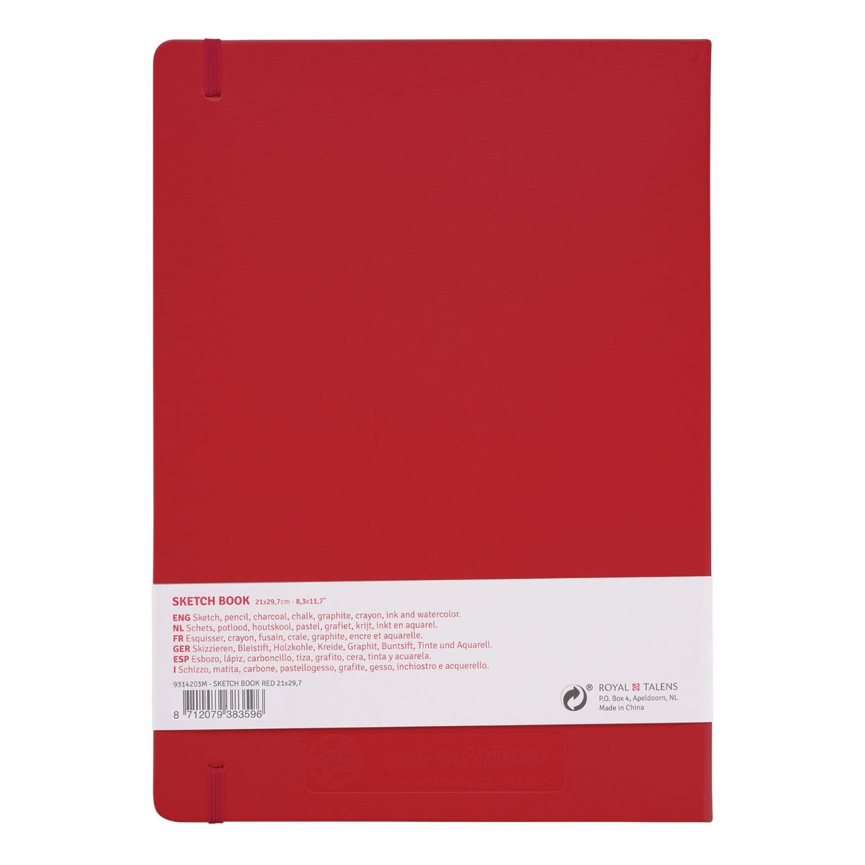Talens Art Creation Sketch Book - Libreta 80 Hojas 140 g/m2 Red