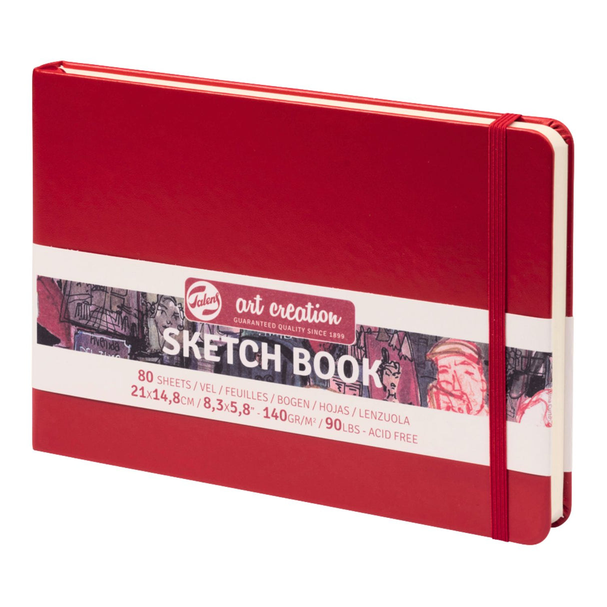 Talens Art Creation Sketch Book - Libreta 80 Hojas 140 g/m2 Red