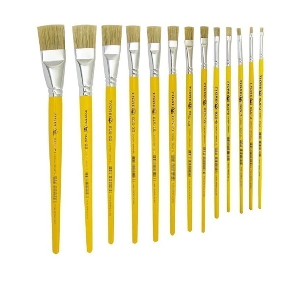 Tigre - Pinceles Cerda Natural Planos