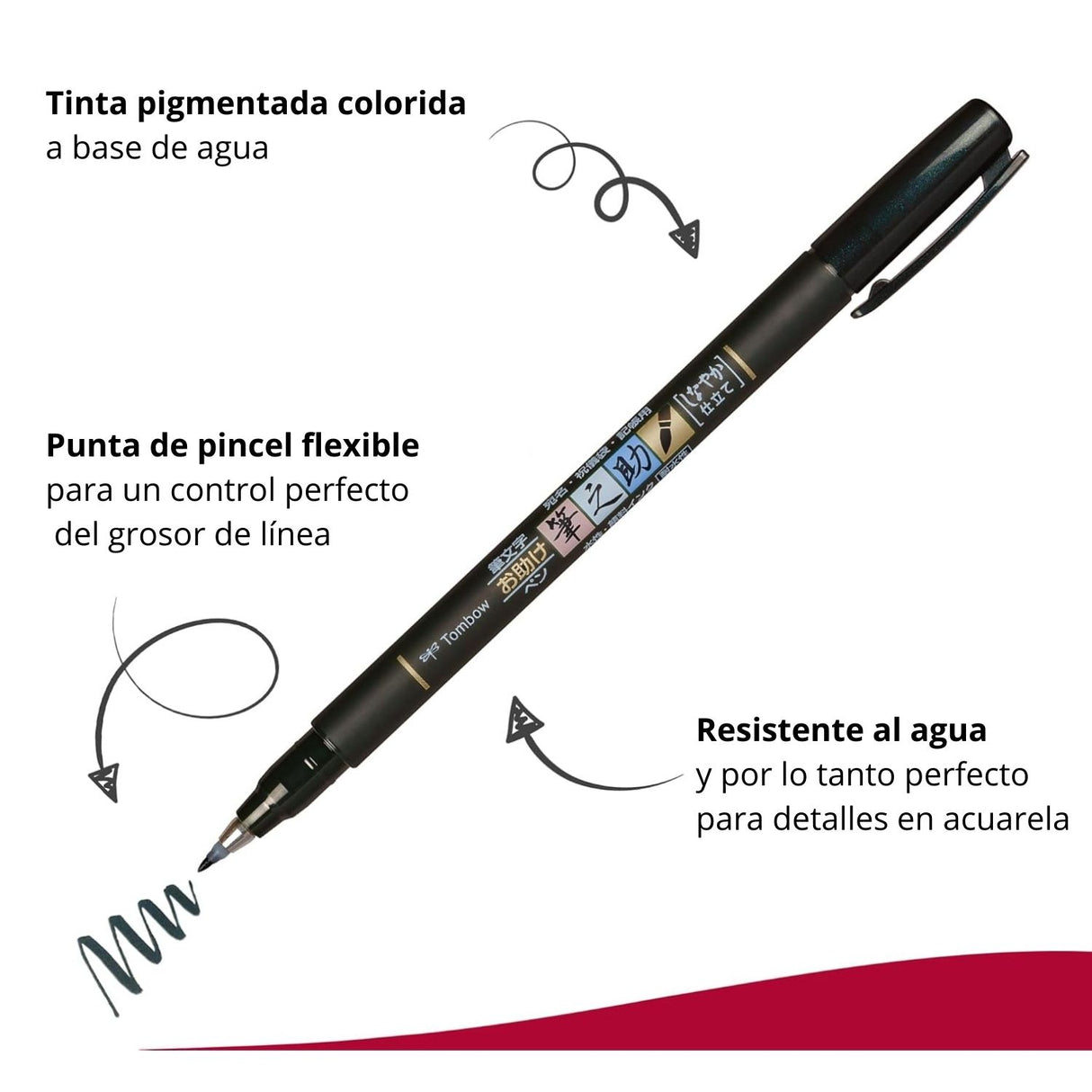 Tombow Fudenosuke - Lápiz de Caligrafía Punta Blanda, Negro