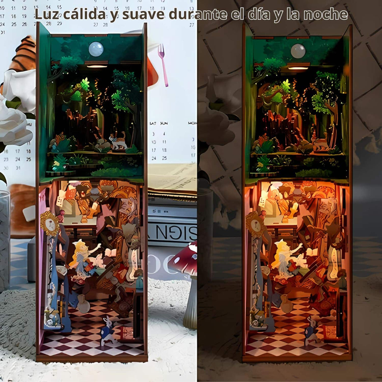 Tonecheer Book Nook - Separador de Libros Alice in Wonderland