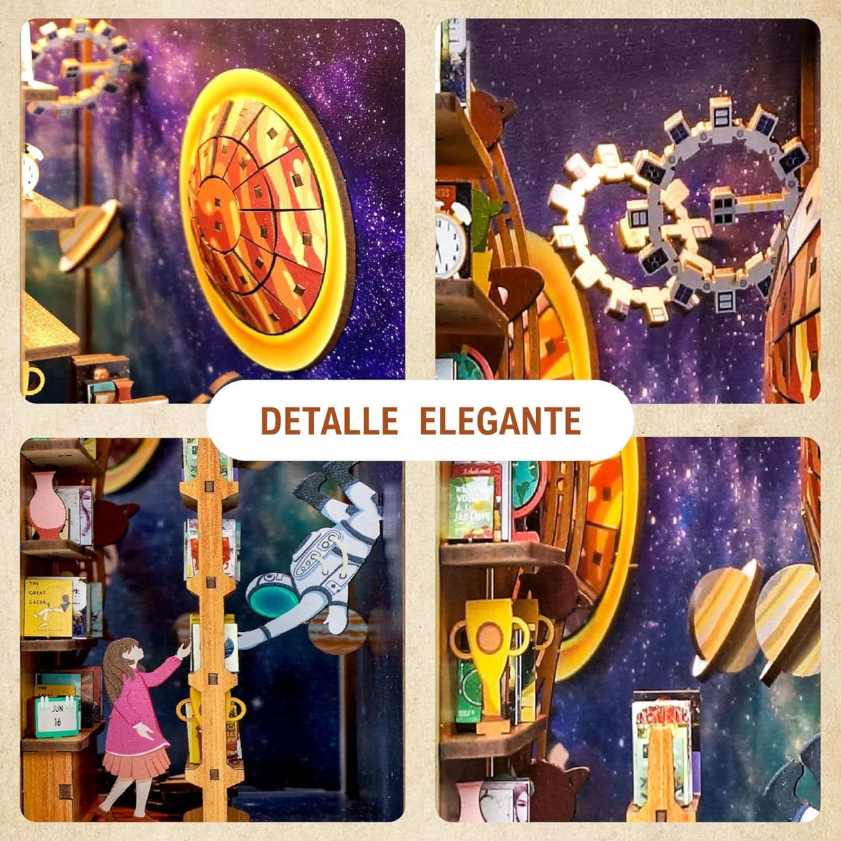 Tonecheer Book Nook - Separador de Libros Interstellar