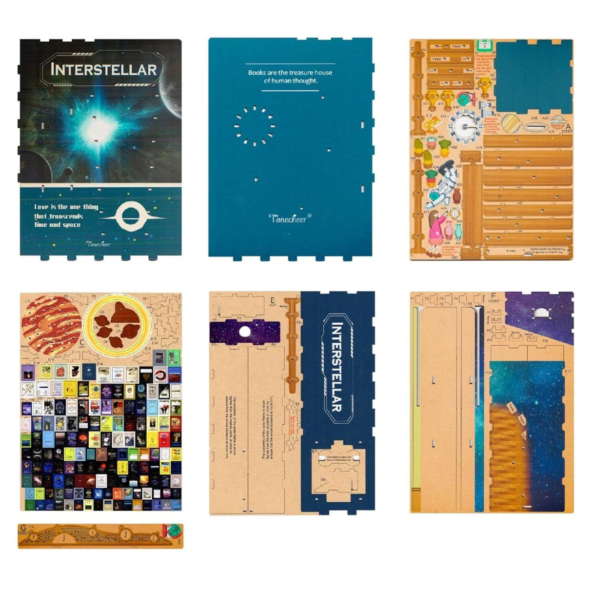 Tonecheer Book Nook - Separador de Libros Interstellar