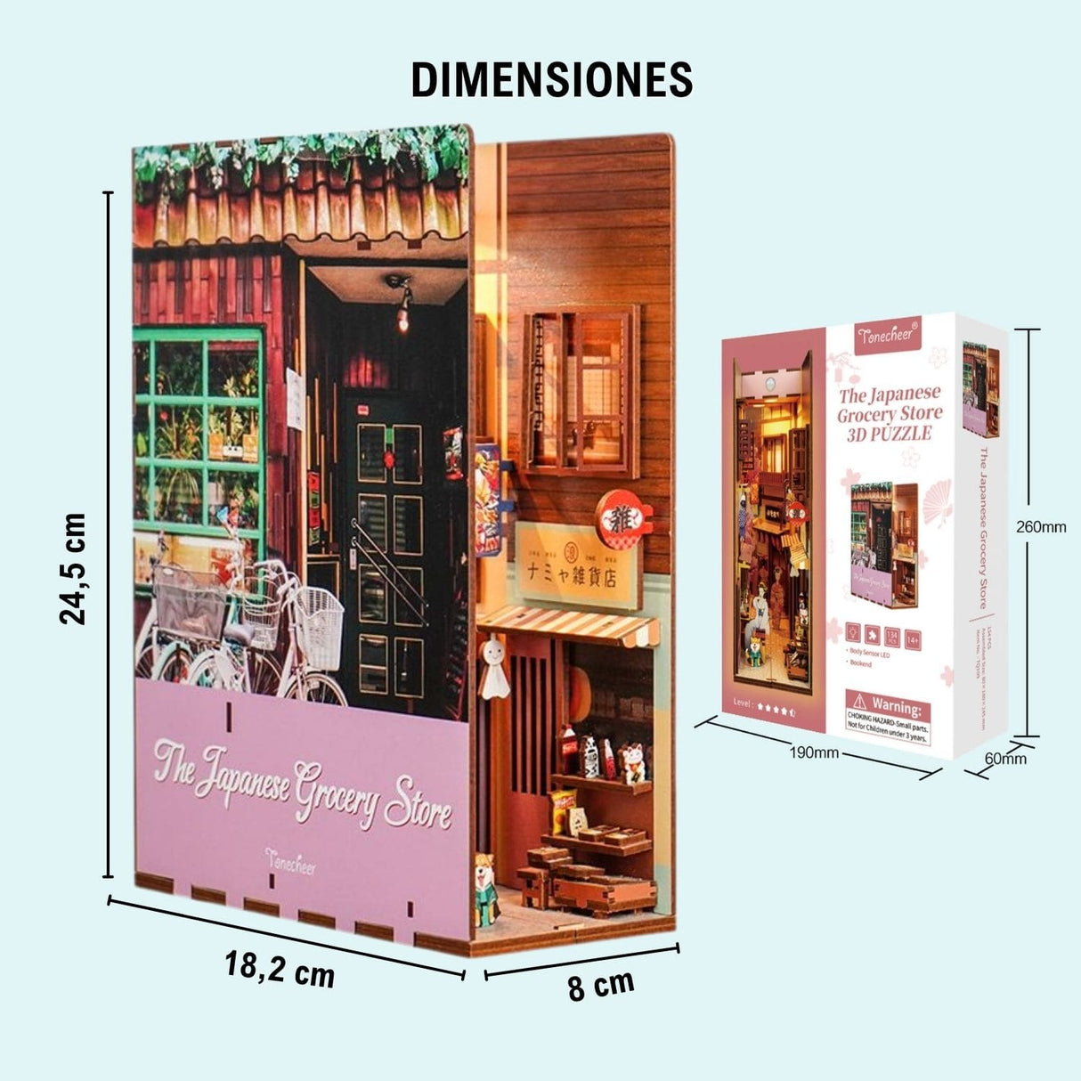 Tonecheer Book Nook - Separador de Libros Japanese Grocery Store