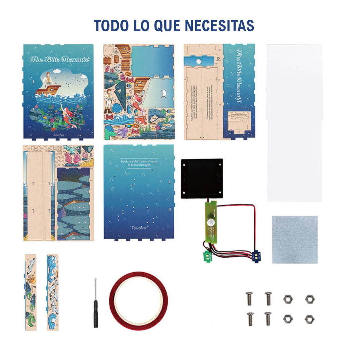 Tonecheer Book Nook - Separador de Libros The Little Mermaid