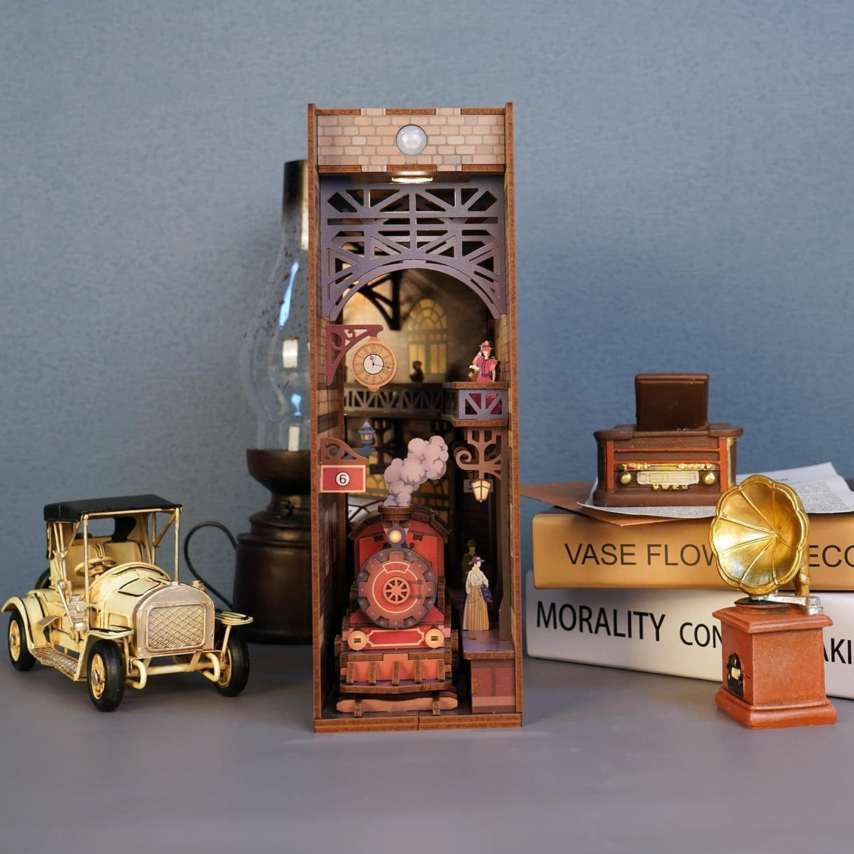 Tonecheer Book Nook - Separador de Libros The Steam Age