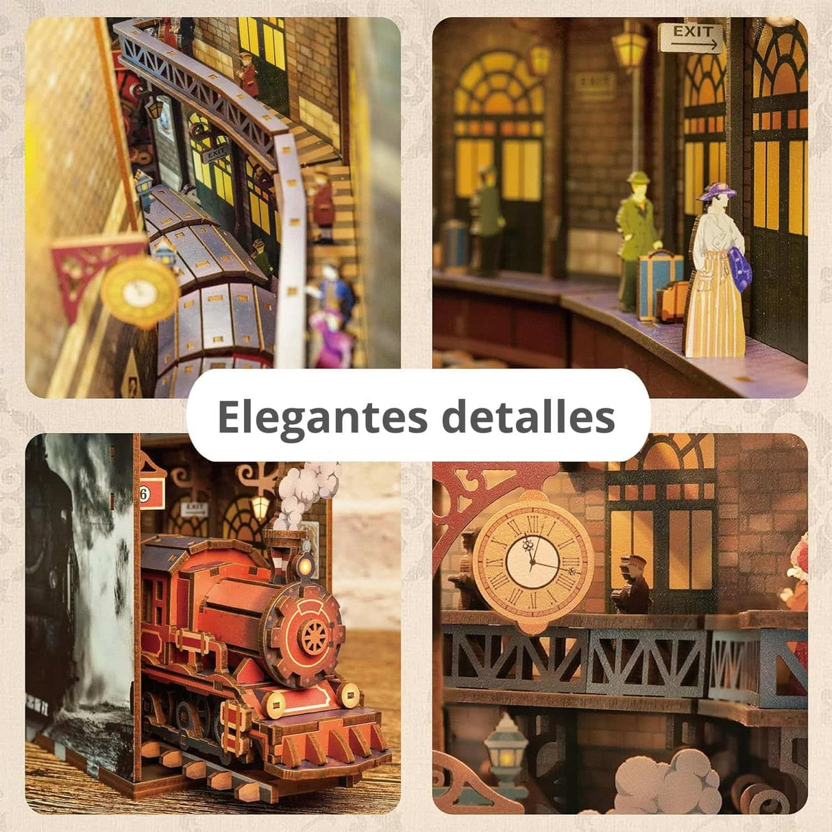 Tonecheer Book Nook - Separador de Libros The Steam Age