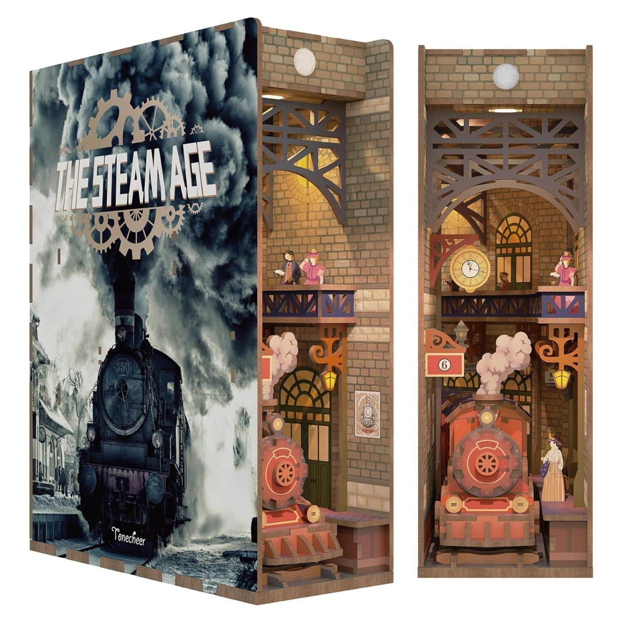 Tonecheer Book Nook - Separador de Libros The Steam Age