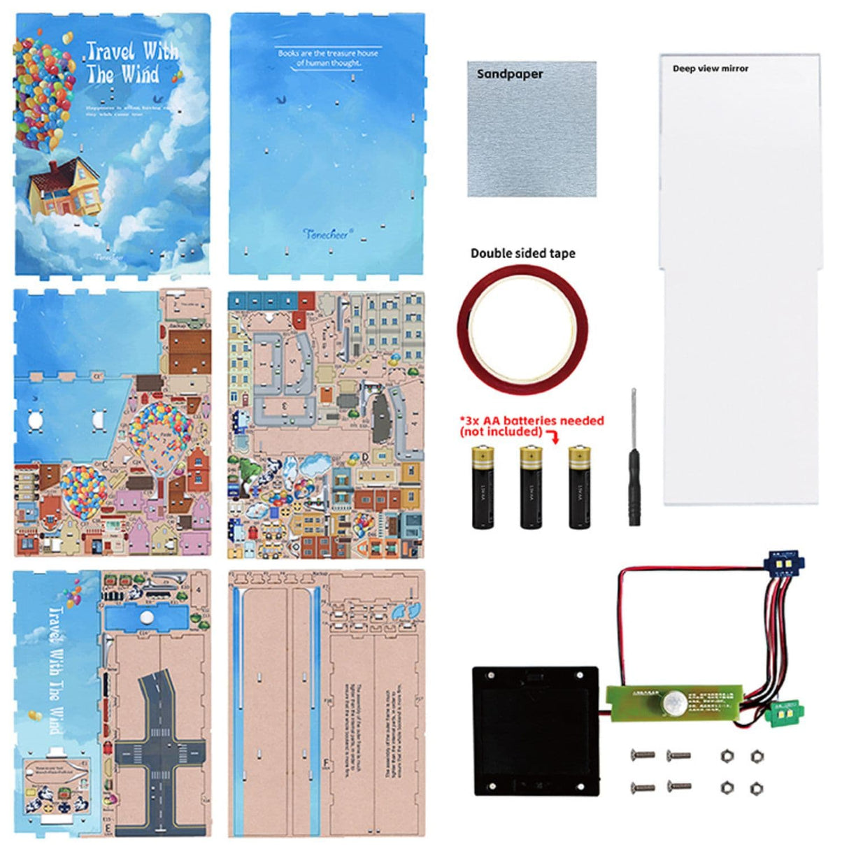 Tonecheer Book Nook - Separador de Libros Travel With The Wind