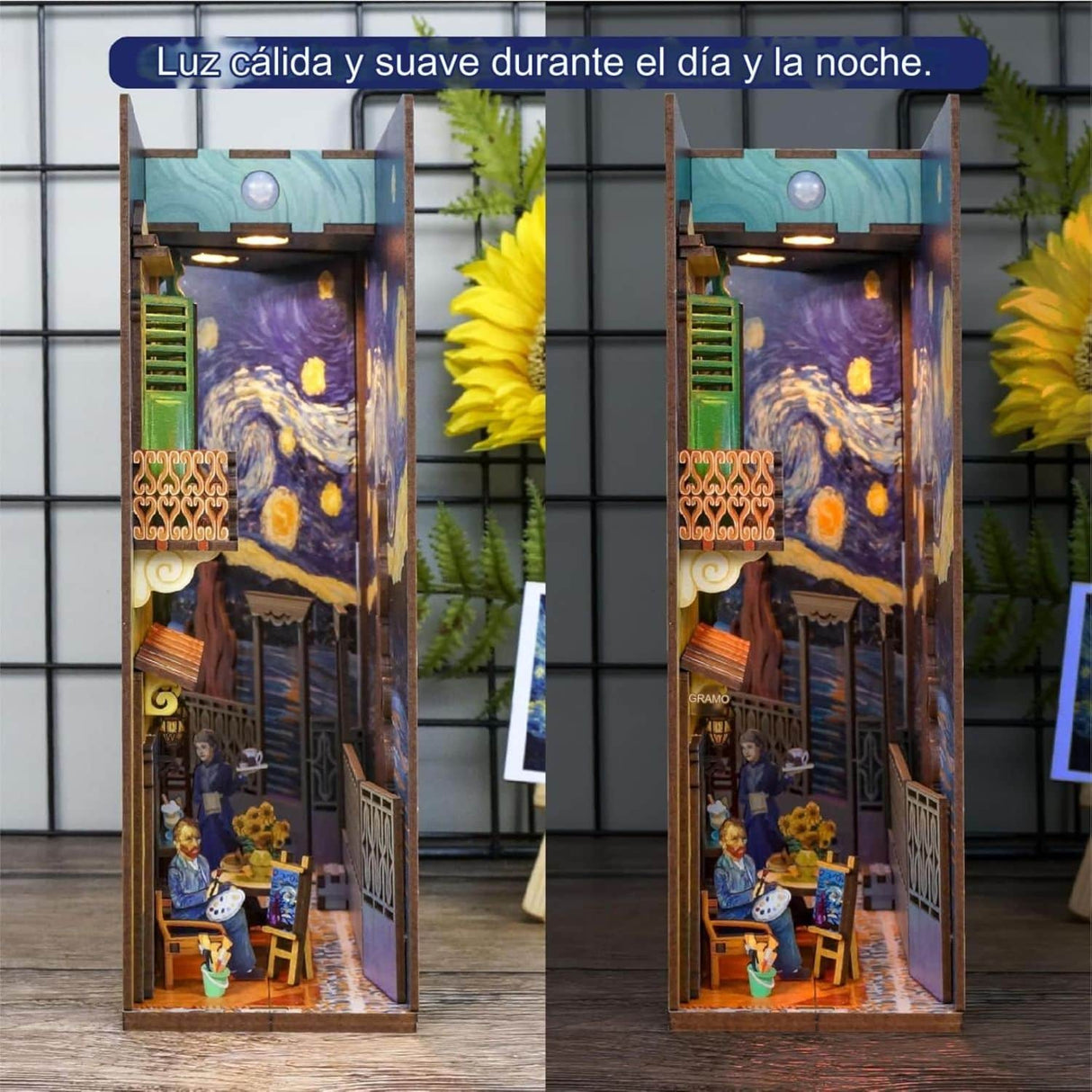 Tonecheer Book Nook - Separador de Libros Vincent's World