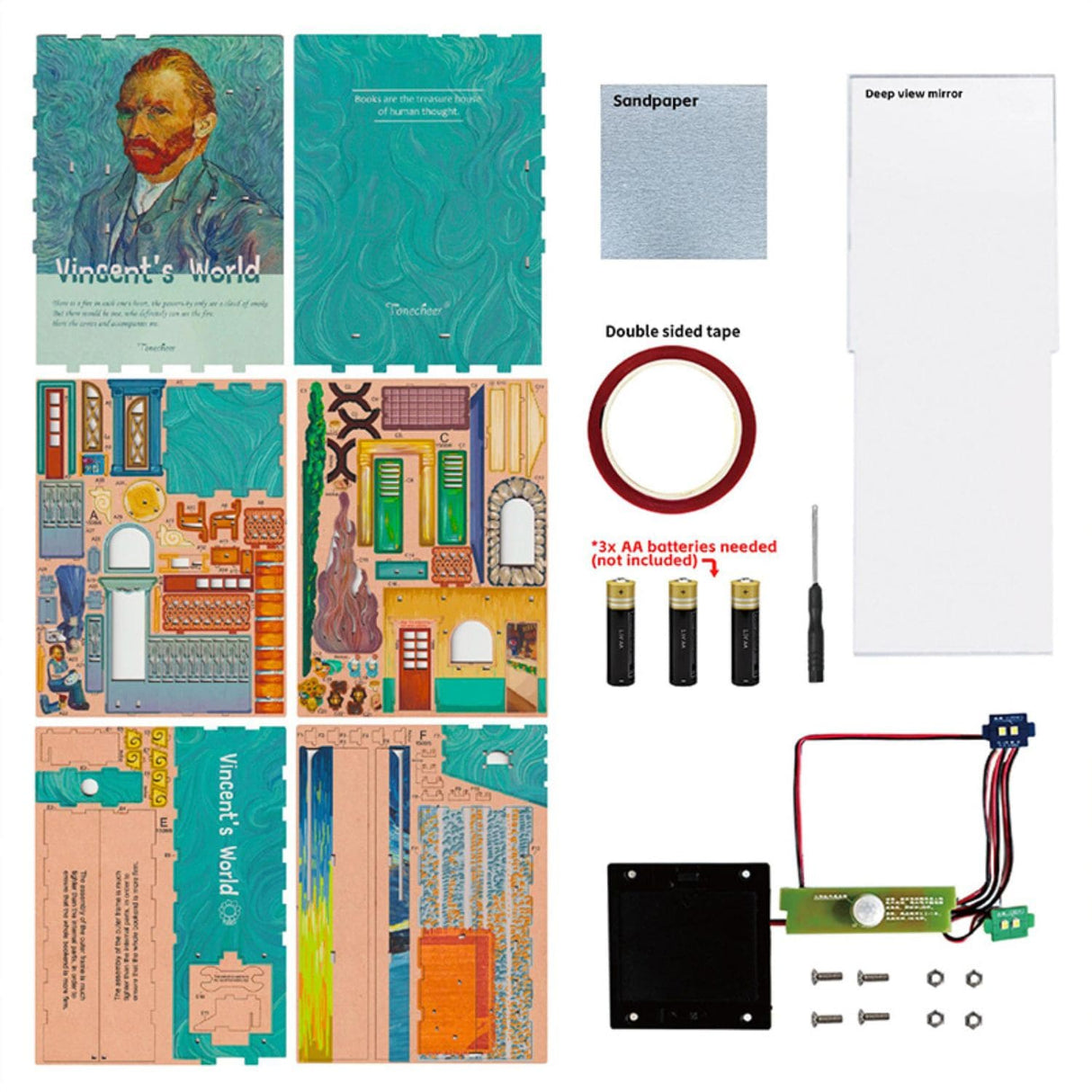 Tonecheer Book Nook - Separador de Libros Vincent's World