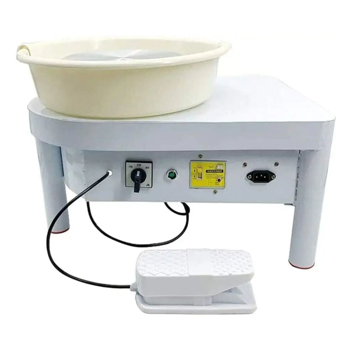 Torno Alfarero Eléctrico 350 W con Pedal para Greda y Arcilla