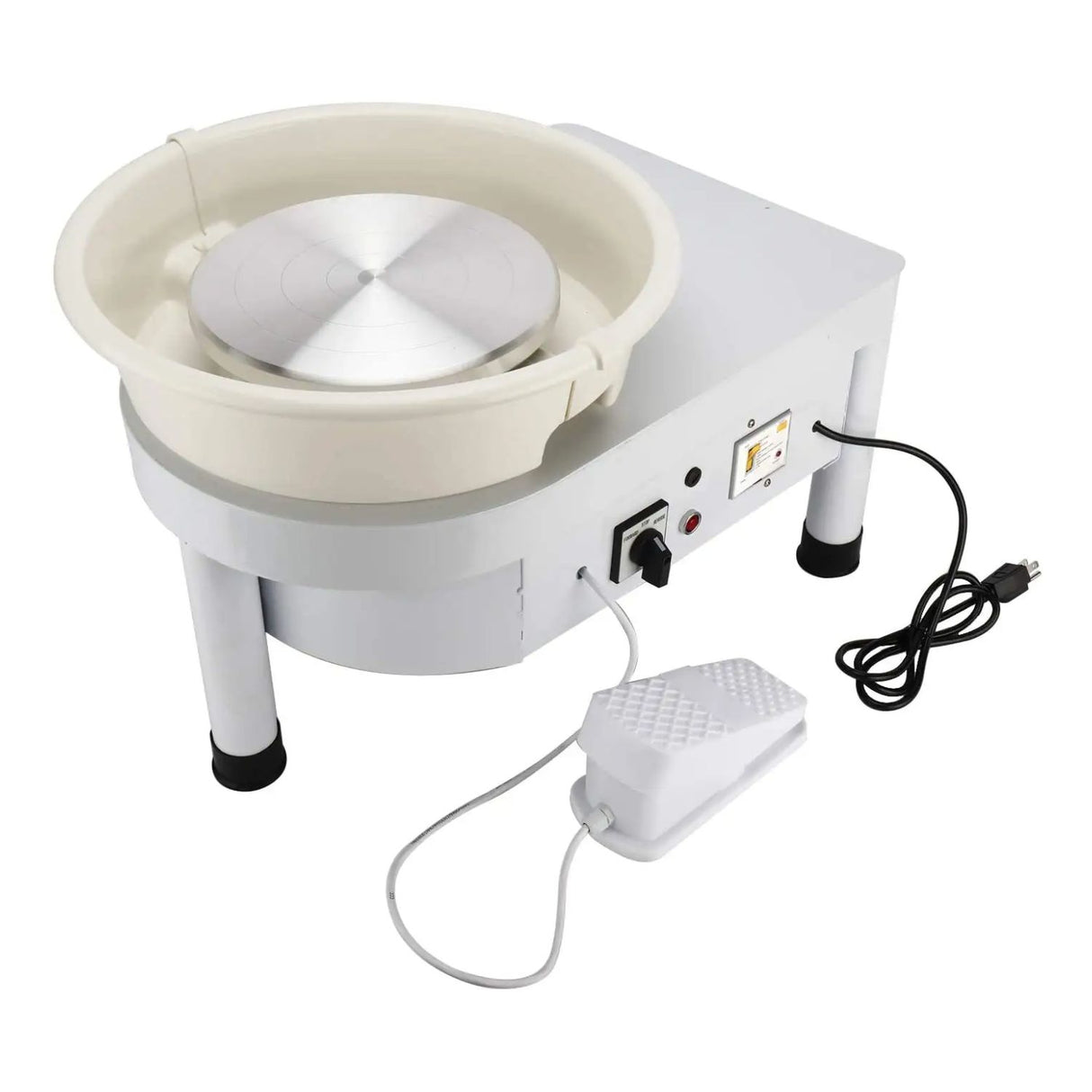 Torno Alfarero Eléctrico 350 W con Pedal para Greda y Arcilla