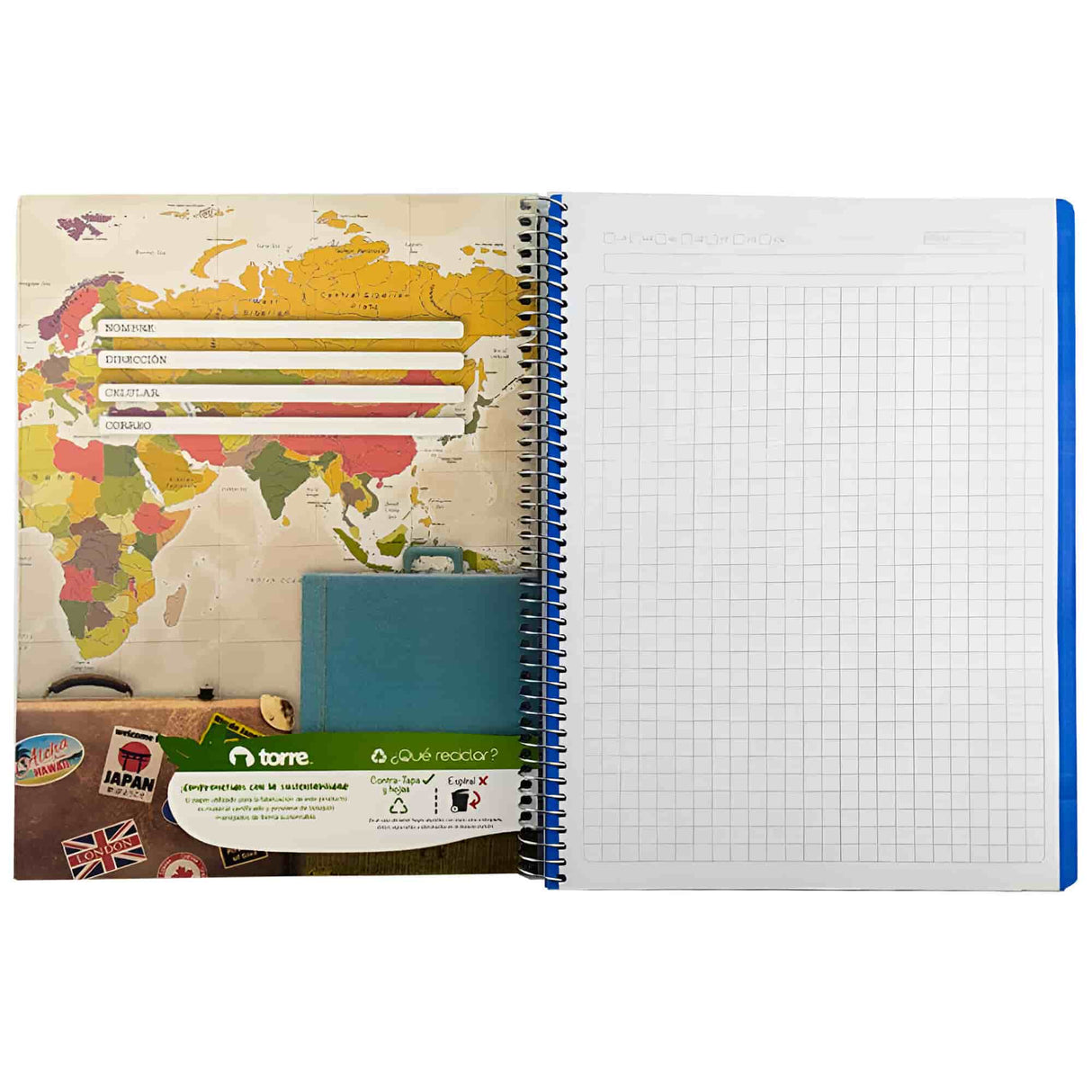 Torre - Cuaderno Triple Paisajes 7 mm 150 h