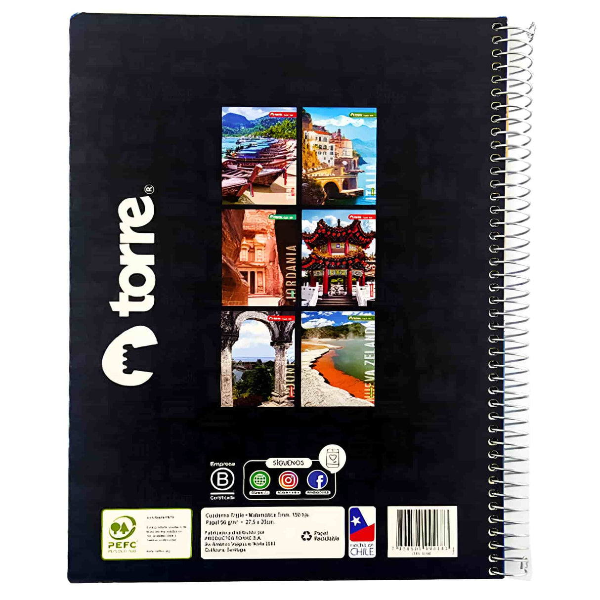 Torre - Cuaderno Triple Paisajes 7 mm 150 h